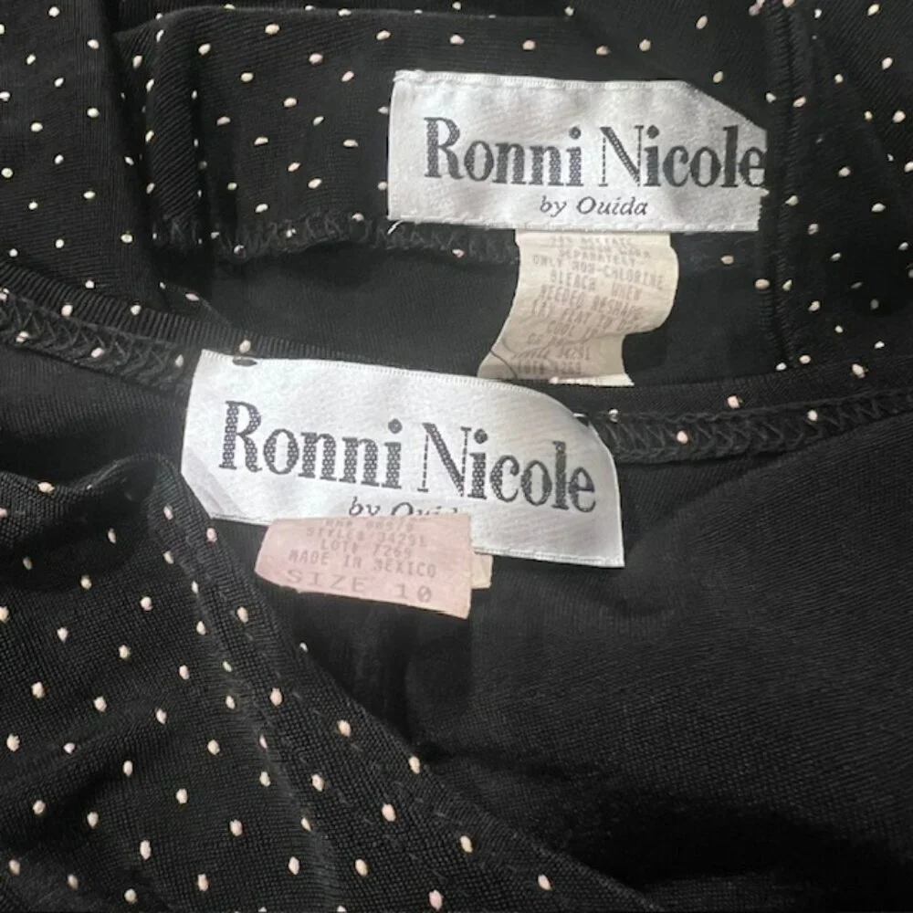 Ronni Nicole Black & White Matching Dress & Jacket Size 10 - Picture 11 of 11